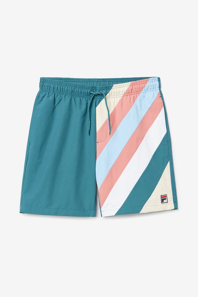 Fila Miesten Shortsit Teller Swim Sininen - TZVC-37160